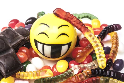 Sweets isolated on white background with shadow