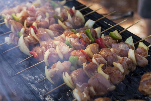 Weekeng barbeque in park outside great family time