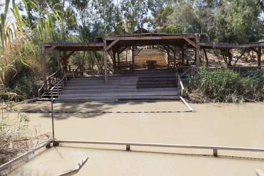 Jordan river baptism site in the  judea desert