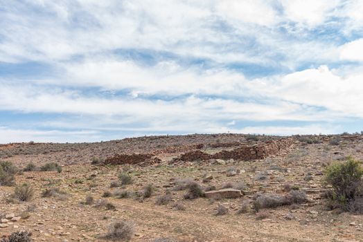 The ruin of a livestock enclosure near Middelpos in the Northern Cape Province of South Africa