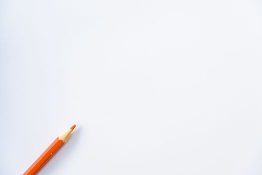 Colour pencils on white background, isolated