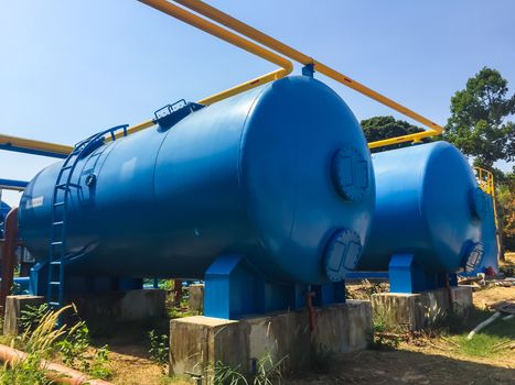 Water treatment plants of the Waterworks in Thailand.