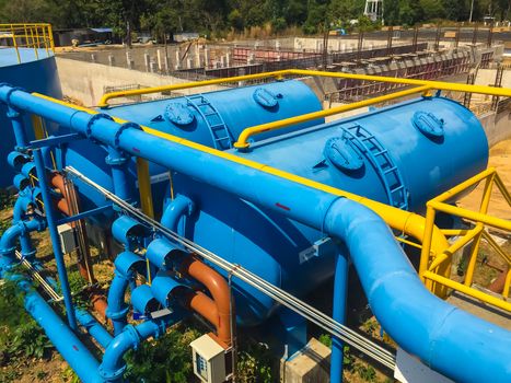 Water treatment plants of the Waterworks in Thailand.