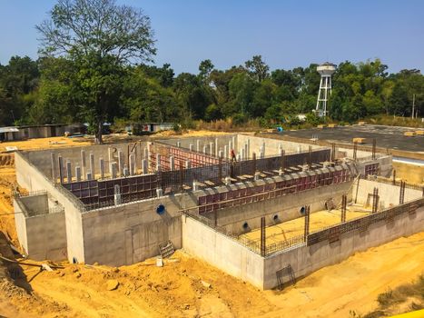 Water treatment plants of the Waterworks in Thailand.