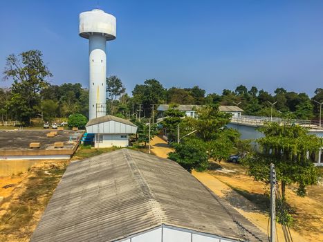 Water treatment plants of the Waterworks in Thailand.