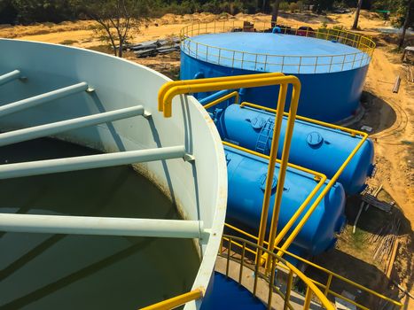 Water treatment plants of the Waterworks in Thailand.