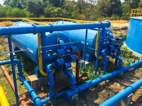 Water treatment plants of the Waterworks in Thailand.