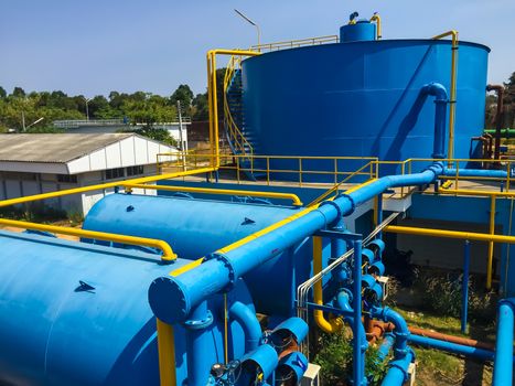 Water treatment plants of the Waterworks in Thailand.