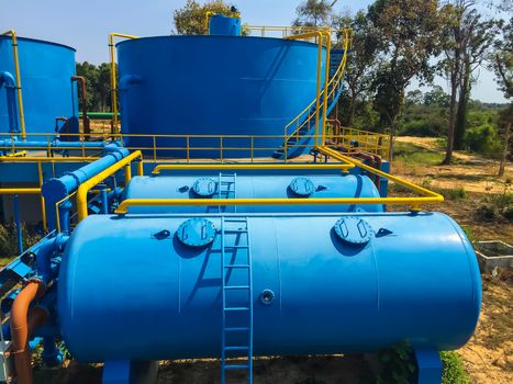 Water treatment plants of the Waterworks in Thailand.