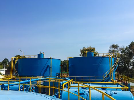 Water treatment plants of the Waterworks in Thailand.