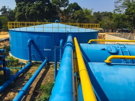 Water treatment plants of the Waterworks in Thailand.