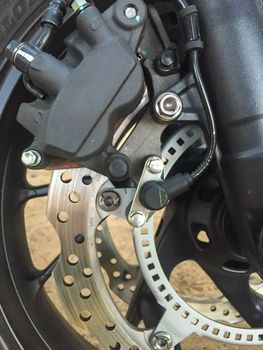 Disc brakes of the Big Bike. safety