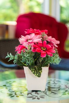 Flowers used to decorate on a table