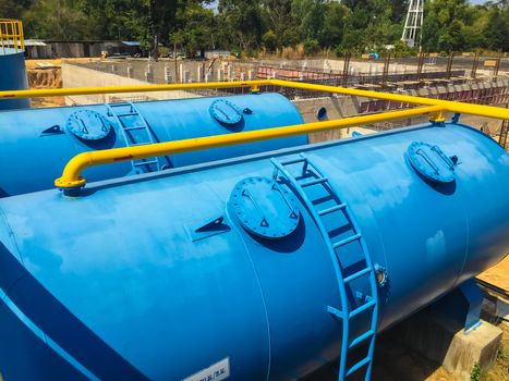 Water treatment plants of the Waterworks in Thailand.