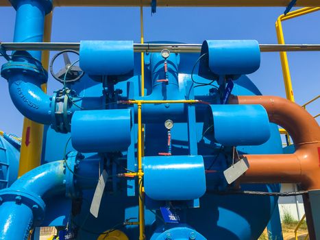 Water treatment plants of the Waterworks in Thailand.