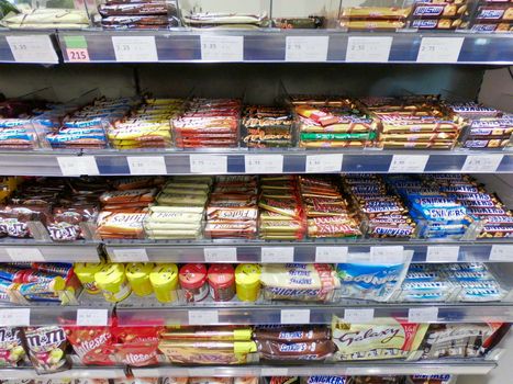 Chocolates for display at a supermarket