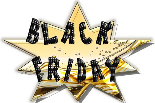 Black friday sale symbol - star with inscription