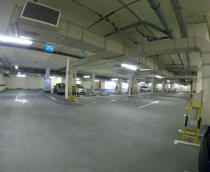 Clean Parking Lot in Dubai Basement.