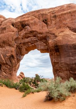 Pine Tree Arch off Devils Garden Trail in Arches National Park, Utah