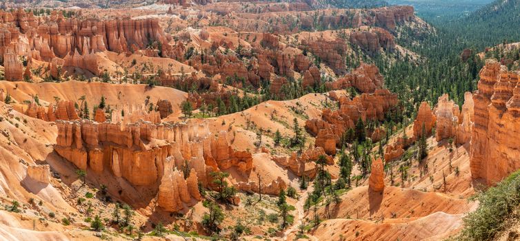 View of Bryce Amphitheater from Sunrise Point of Bryce Canyon National Park, Utah