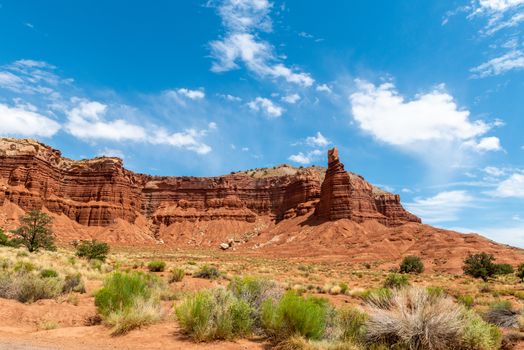 Chimney Rock in Capital Reef National Park, Utah