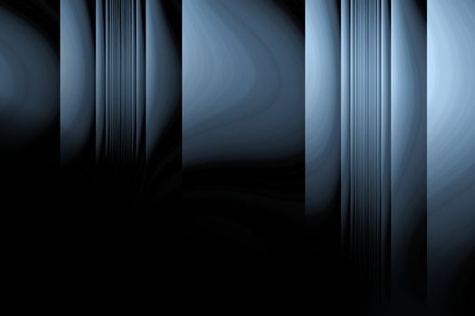 Abstract light blue plastic wall in dark room