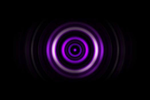 Abstract purple ring with sound waves oscillating background
