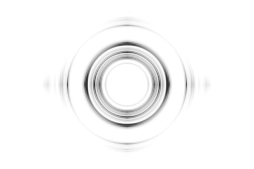 Abstract black rings sound waves effect on white background