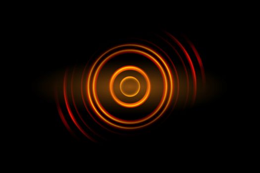 Abstract orange light circle effect background