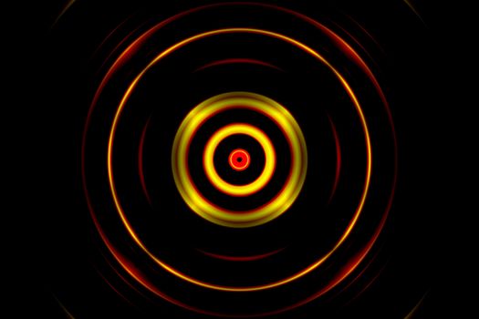 Orange light circle, abstract background