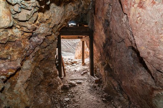 Abandoned mine entrance in Death Valley, California