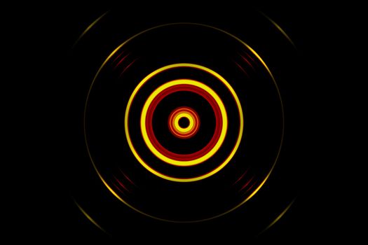 Orange galaxy spiral with circle spin effect, abstract background