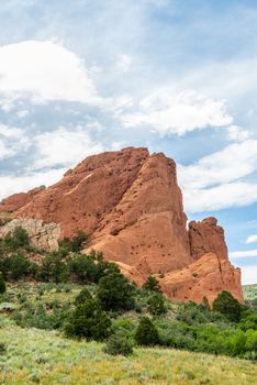 View along Central Garden Trail in Garden of the Gods, Colorado