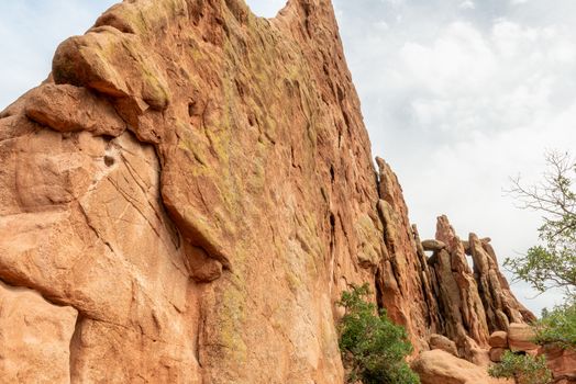 Sandstone formations along Central Garden Trail in Garden of the Gods, Colorado