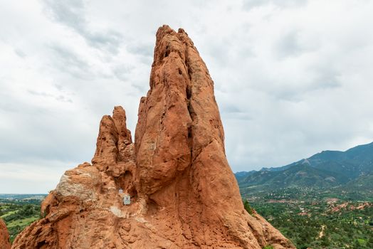 View along Central Garden Trail in Garden of the Gods, Colorado