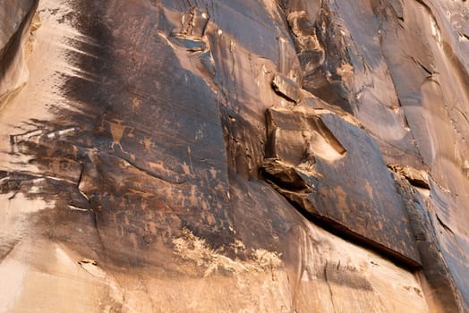 Petroglyph panel at the Utah Highway 279 Rock Art Site