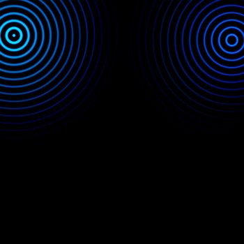 Abstract blue vortex spin on black background