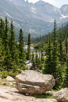 Trail to Mills Lake in Rocky Mountain National Park, Colorado