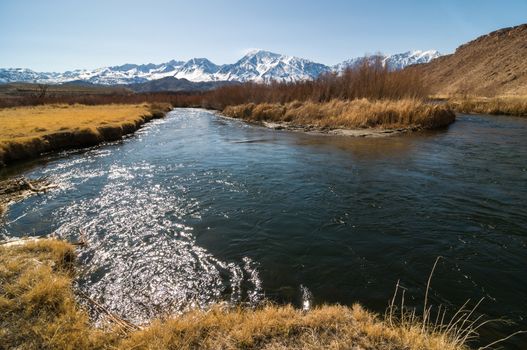 Owens river in Inyo County, California