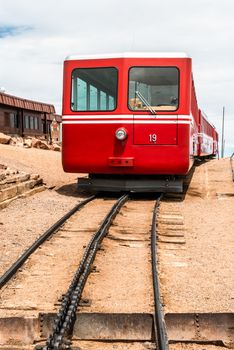 Cog Train at Pikes Peak in Pike National Forest, Colorado