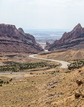 Looking out onto Spotted Wolf Canyon in the San Rafael Swell, Utah