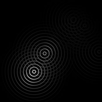 Abstract white spin light effect on black background