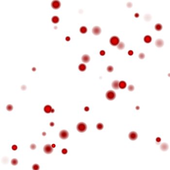 Abstract bokeh circle red color on white background