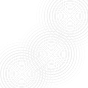 Abstract gray rings sound oscillating on white background