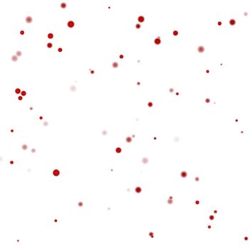Abstract dot confetti red color on white background