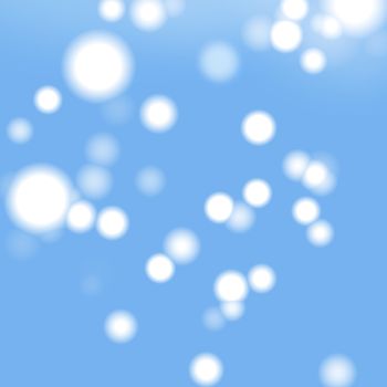 Abstract bokeh light effect with blue sky background