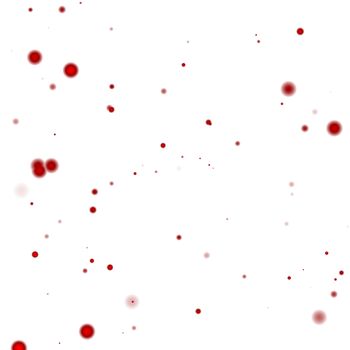 Falling red confetti with white background