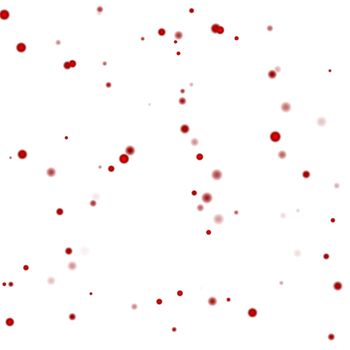 Falling red dots with white background