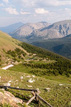 Trail Ridge Road to the alpine tundra in Rocky Mountain National Park, Colorado