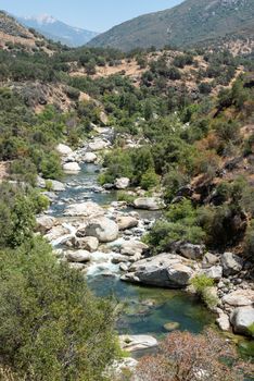 View of the Kaweah River near the entrance to Sequoia National Park, California